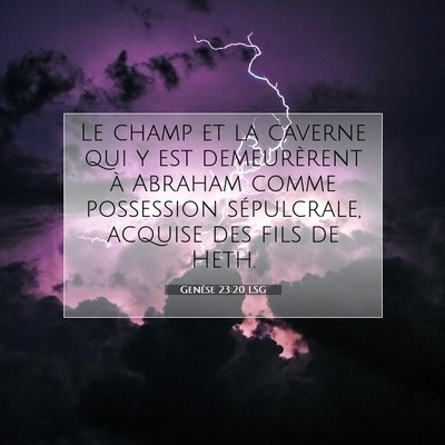 Genèse 23:20 LSG Image du verset biblique