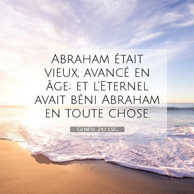 Genèse 24:1 Verset biblique expliqué