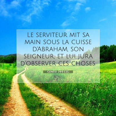 Genèse 24:9 LSG Image du verset biblique