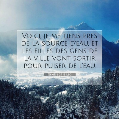 Genèse 24:13 Verset biblique expliqué