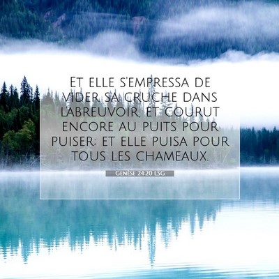 Genèse 24:20 Verset biblique expliqué