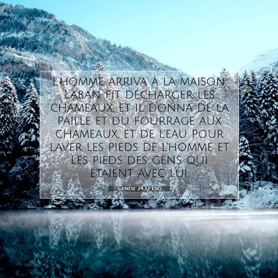 Genèse 24:32 LSG Image du verset biblique