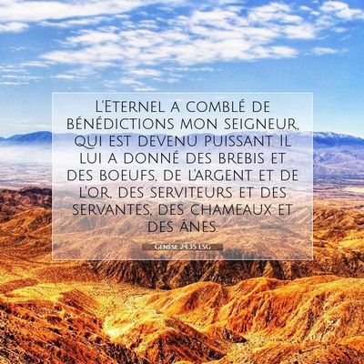 Genèse 24:35 Verset biblique expliqué