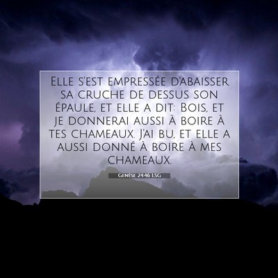 Genèse 24:46 Verset biblique expliqué