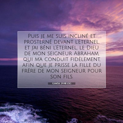 Genèse 24:48 Verset biblique expliqué