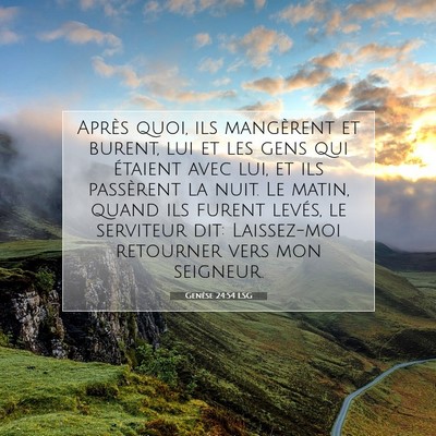 Genèse 24:54 LSG Image du verset biblique