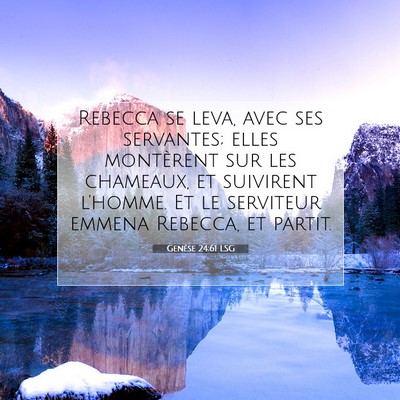 Genèse 24:61 LSG Image du verset biblique