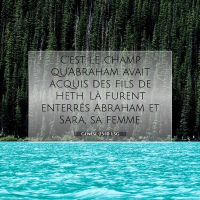 Genèse 25:10 Verset biblique expliqué