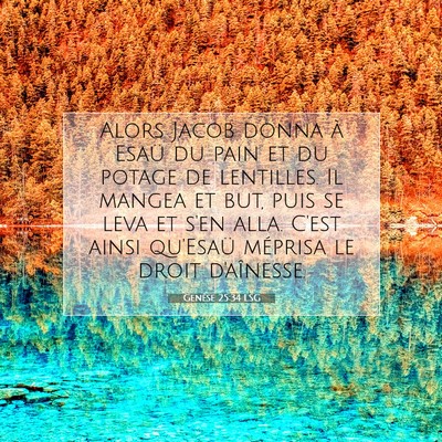 Genèse 25:34 Verset biblique expliqué