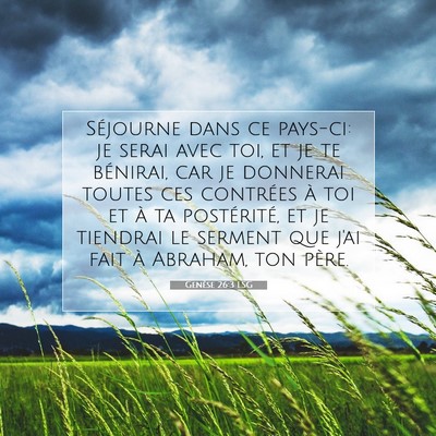 Genèse 26:3 Verset biblique expliqué