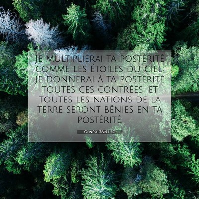 Genèse 26:4 LSG Image du verset biblique