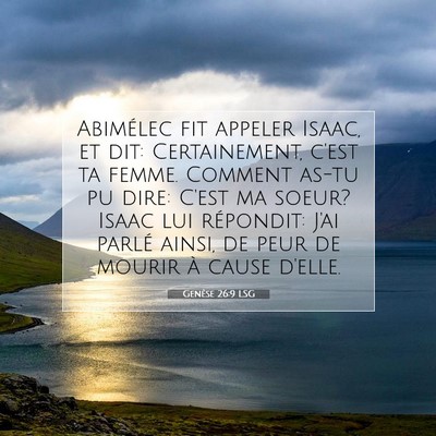 Genèse 26:9 LSG Image du verset biblique