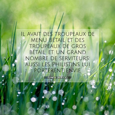 Genèse 26:14 Verset biblique expliqué