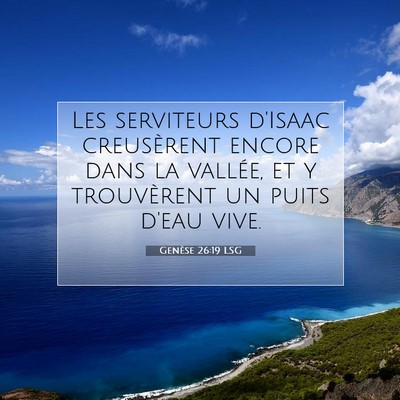 Genèse 26:19 Verset biblique expliqué