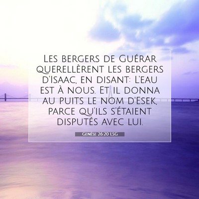 Genèse 26:20 Verset biblique expliqué