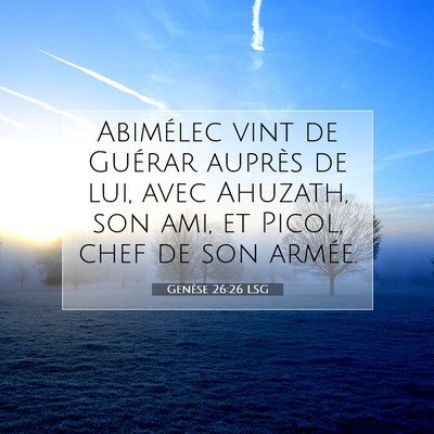 Genèse 26:26 LSG Image du verset biblique