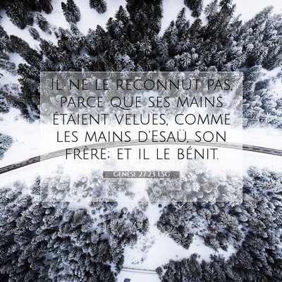 Genèse 27:23 LSG Image du verset biblique