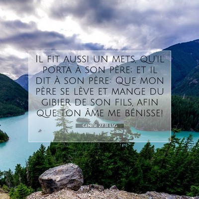 Genèse 27:31 Verset biblique expliqué