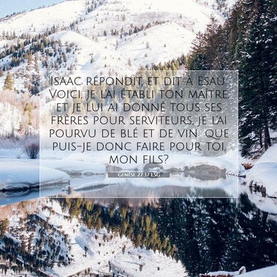 Genèse 27:37 LSG Image du verset biblique