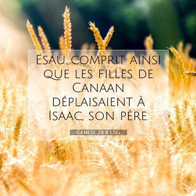 Genèse 28:8 Verset biblique expliqué