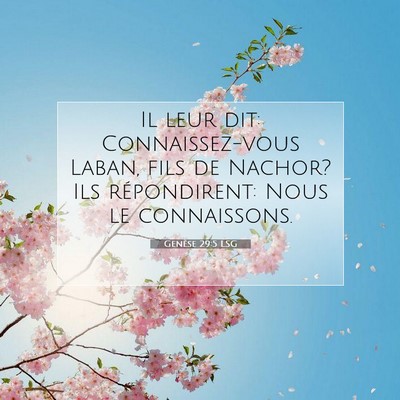 Genèse 29:5 Verset biblique expliqué