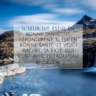 Genèse 29:6 Verset biblique expliqué