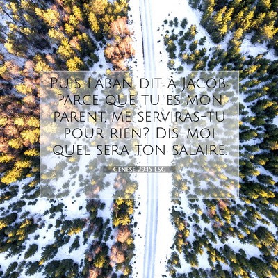 Genèse 29:15 Verset biblique expliqué