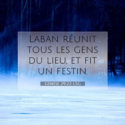 Genèse 29:22 Verset biblique expliqué