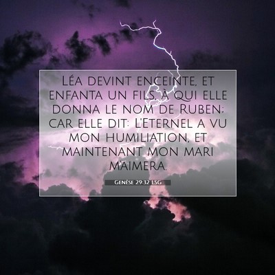 Genèse 29:32 Verset biblique expliqué