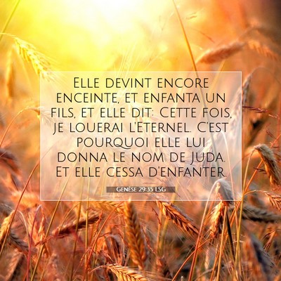 Genèse 29:35 LSG Image du verset biblique