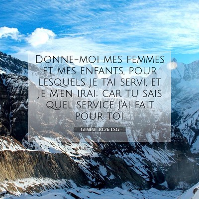 Genèse 30:26 LSG Image du verset biblique