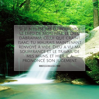 Genèse 31:42 LSG Image du verset biblique