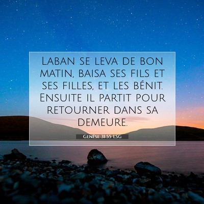 Genèse 31:55 LSG Image du verset biblique