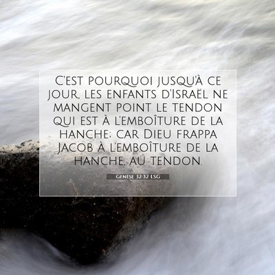 Genèse 32:32 LSG Image du verset biblique