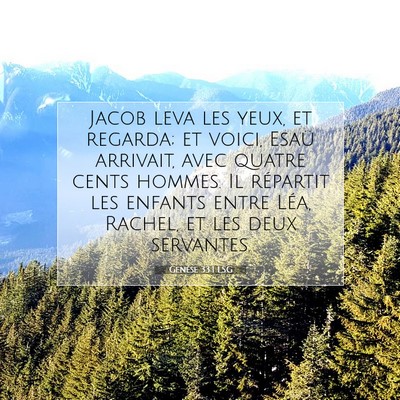 Genèse 33:1 LSG Image du verset biblique