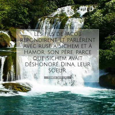 Genèse 34:13 LSG Image du verset biblique