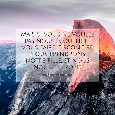 Genèse 34:17 Verset biblique expliqué