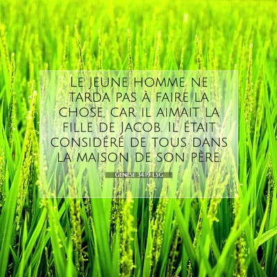 Genèse 34:19 Verset biblique expliqué