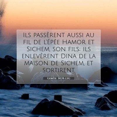 Genèse 34:26 LSG Image du verset biblique