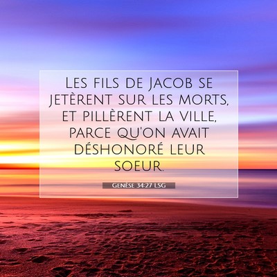 Genèse 34:27 Verset biblique expliqué