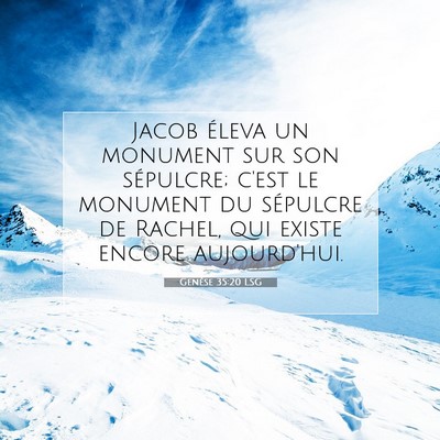 Genèse 35:20 LSG Image du verset biblique