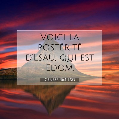 Genèse 36:1 Verset biblique expliqué