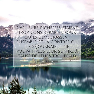 Genèse 36:7 LSG Image du verset biblique