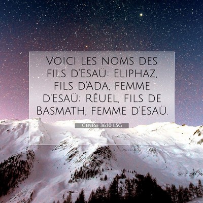 Genèse 36:10 Verset biblique expliqué