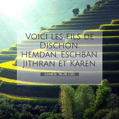 Genèse 36:26 Verset biblique expliqué