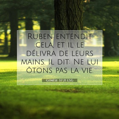 Genèse 37:21 Verset biblique expliqué