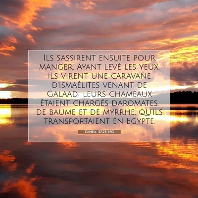 Genèse 37:25 LSG Image du verset biblique