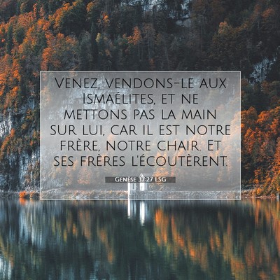 Genèse 37:27 LSG Image du verset biblique