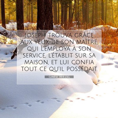 Genèse 39:4 LSG Image du verset biblique