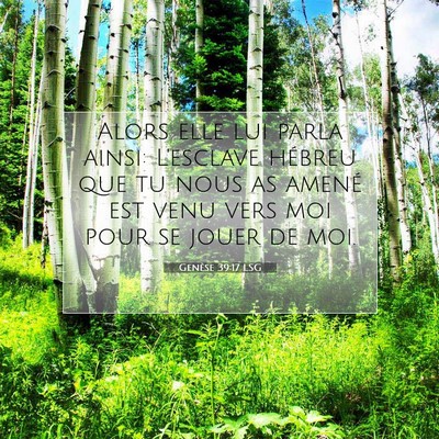 Genèse 39:17 LSG Image du verset biblique